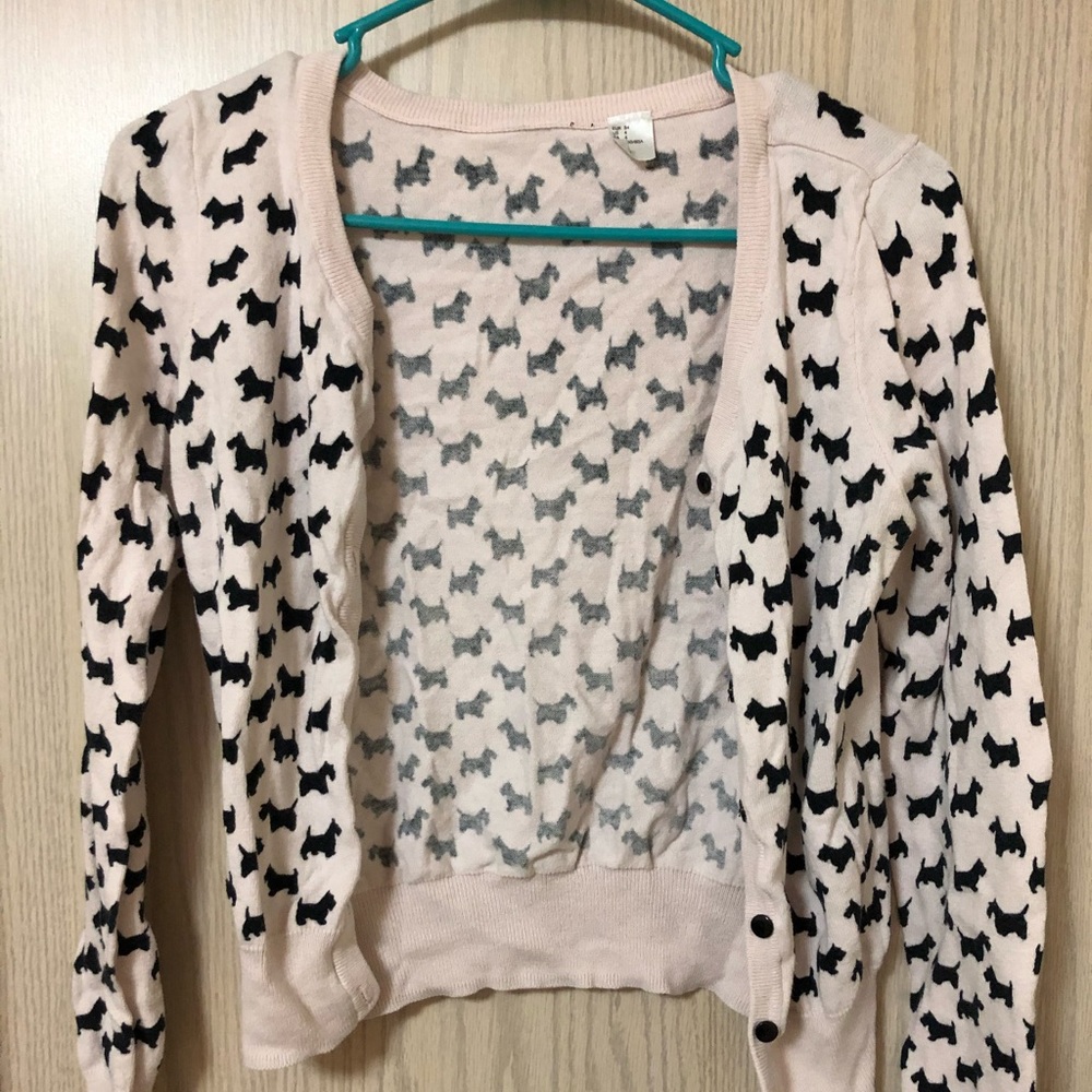 Pink Scottish Terrier Sweater, Size 4